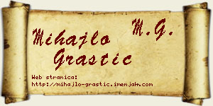 Mihajlo Grastić vizit kartica